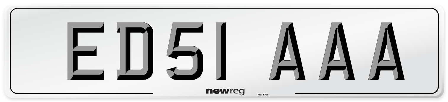 ED51 AAA Number Plate from New Reg